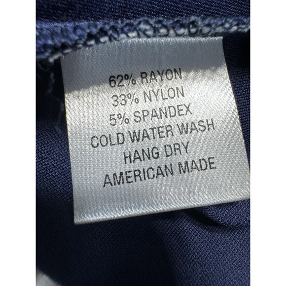 Sailor Sailor Ruffle Sleeve Coastal Top Navy UPF Fabric SZ S Resortwear - Picture 8 of 12